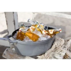 Staub Gietijzeren Braadpan 31 Cm / 5,5 L, Ovaal, Grafietgrijs -Keukenbenodigdheden 000010999