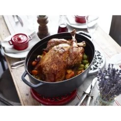 Staub Gietijzeren Braadpan 37 Cm / 8 L, Ovaal, Zwart 13 Staub Gietijzeren Braadpan 37 Cm / 8 L, Ovaal, Zwart -Keukenbenodigdheden 000017086