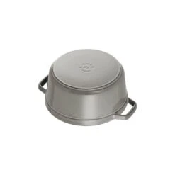 Staub Gietijzeren Braadpan 24 Cm / 3,8 L, Rond, Grafietgrijs -Keukenbenodigdheden 40500 246 0 6