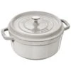 Staub Gietijzeren Braadpan 26 Cm / 5,25 L, Rond, White Truffle -Keukenbenodigdheden 40501413