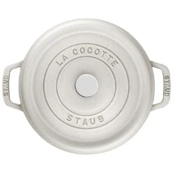 Staub Gietijzeren Braadpan 26 Cm / 5,25 L, Rond, White Truffle -Keukenbenodigdheden 40501413 2