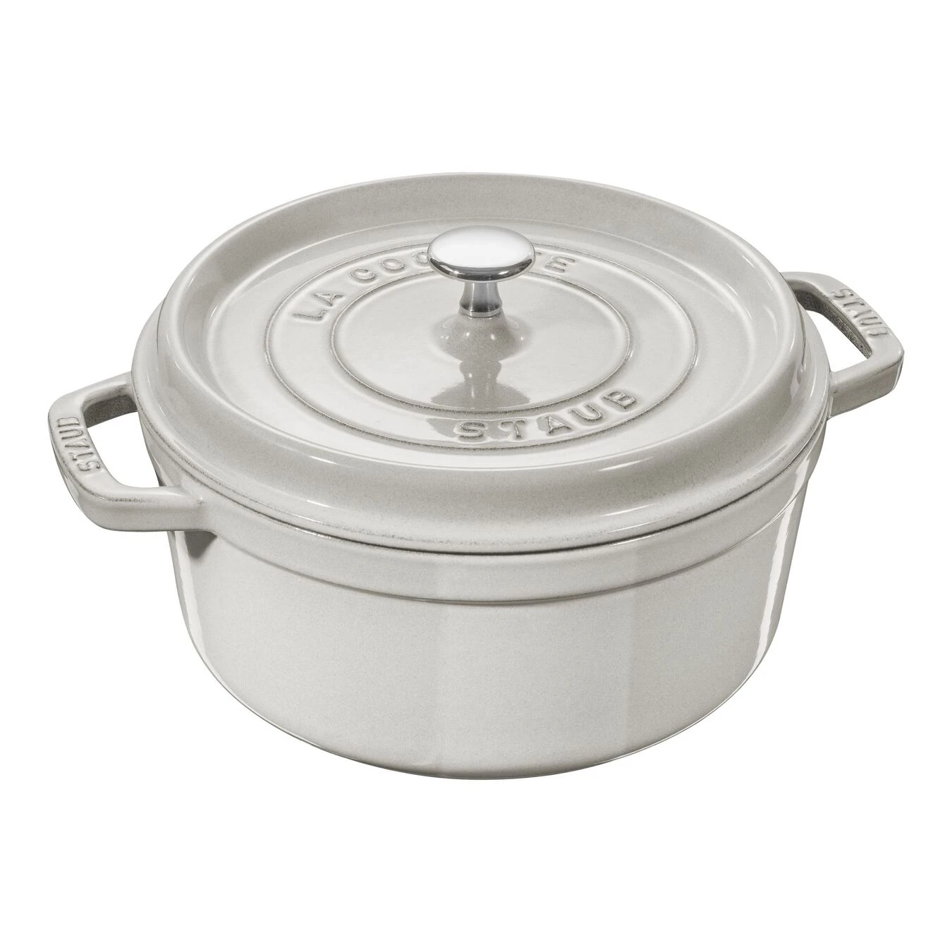 Staub Gietijzeren Braadpan 28 Cm / 6,75 L, Rond, White Truffle 3 Staub Gietijzeren Braadpan 28 Cm / 6,75 L, Rond, White Truffle
