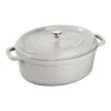 Staub Gietijzeren Braadpan 31 Cm / 5,5 L, Ovaal, White Truffle -Keukenbenodigdheden 40501416