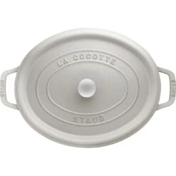 Staub Gietijzeren Braadpan 31 Cm / 5,5 L, Ovaal, White Truffle -Keukenbenodigdheden 40501416 3