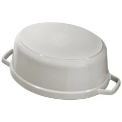 Staub Gietijzeren Braadpan 31 Cm / 5,5 L, Ovaal, White Truffle -Keukenbenodigdheden 40501416 4
