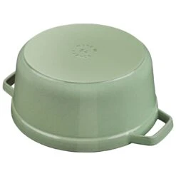 Staub Gietijzeren Braadpan 26 Cm / 5,25 L, Rond, Salie -Keukenbenodigdheden 40505 364 4