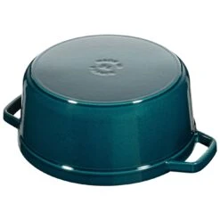 Staub Gietijzeren Braadpan 24 Cm / 3,8 L, Rond, La-mer -Keukenbenodigdheden 40508 654 0 2