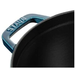 Staub Gietijzeren Braadpan 24 Cm / 3,8 L, Rond, La-mer -Keukenbenodigdheden 40508 654 0 3