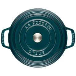 Staub Gietijzeren Braadpan 24 Cm / 3,8 L, Rond, La-mer -Keukenbenodigdheden 40508 654 0 4