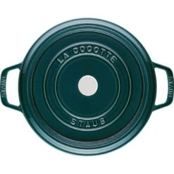 Staub Gietijzeren Braadpan 26 Cm / 5,25 L, Rond, La-mer -Keukenbenodigdheden 40509 137 0 4