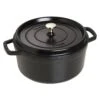 Staub Gietijzeren Braadpan 26 Cm / 5,25 L, Rond, Zwart -Keukenbenodigdheden 40509 310 0 1