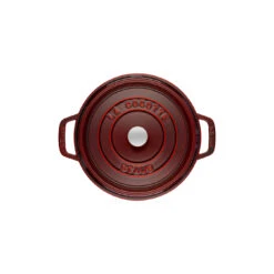 Staub Gietijzeren Braadpan 28 Cm / 6,75 L, Rond, Grenadine Rood -Keukenbenodigdheden 40509 355 0 2 1