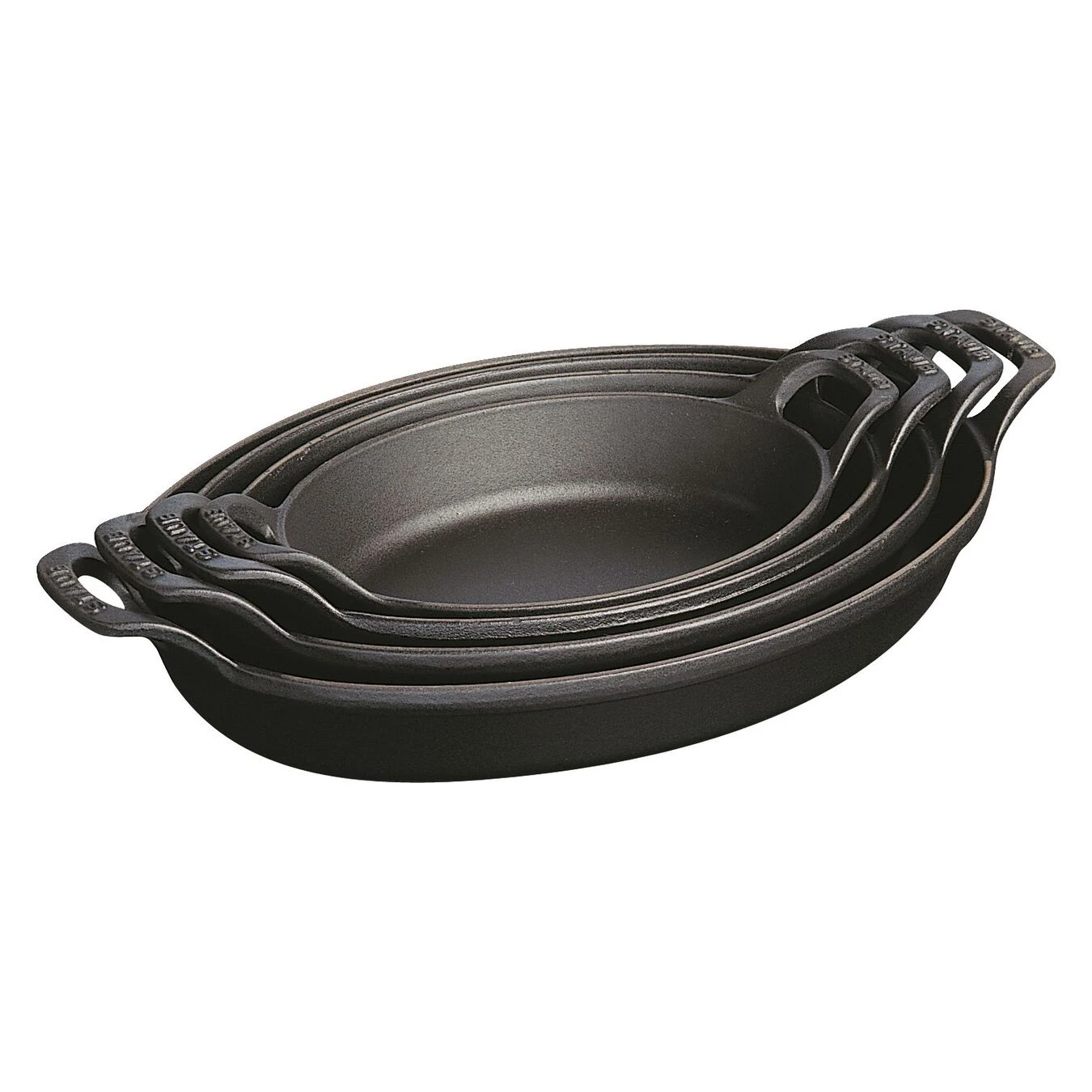 Staub Ovenschaal 32 Cm, Ovaal, Zwart 4 Staub Ovenschaal 32 Cm, Ovaal, Zwart - Afbeelding 2