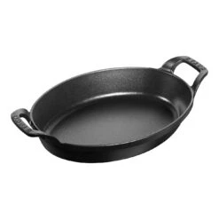 Staub Ovenschaal 24 Cm, Ovaal, Zwart