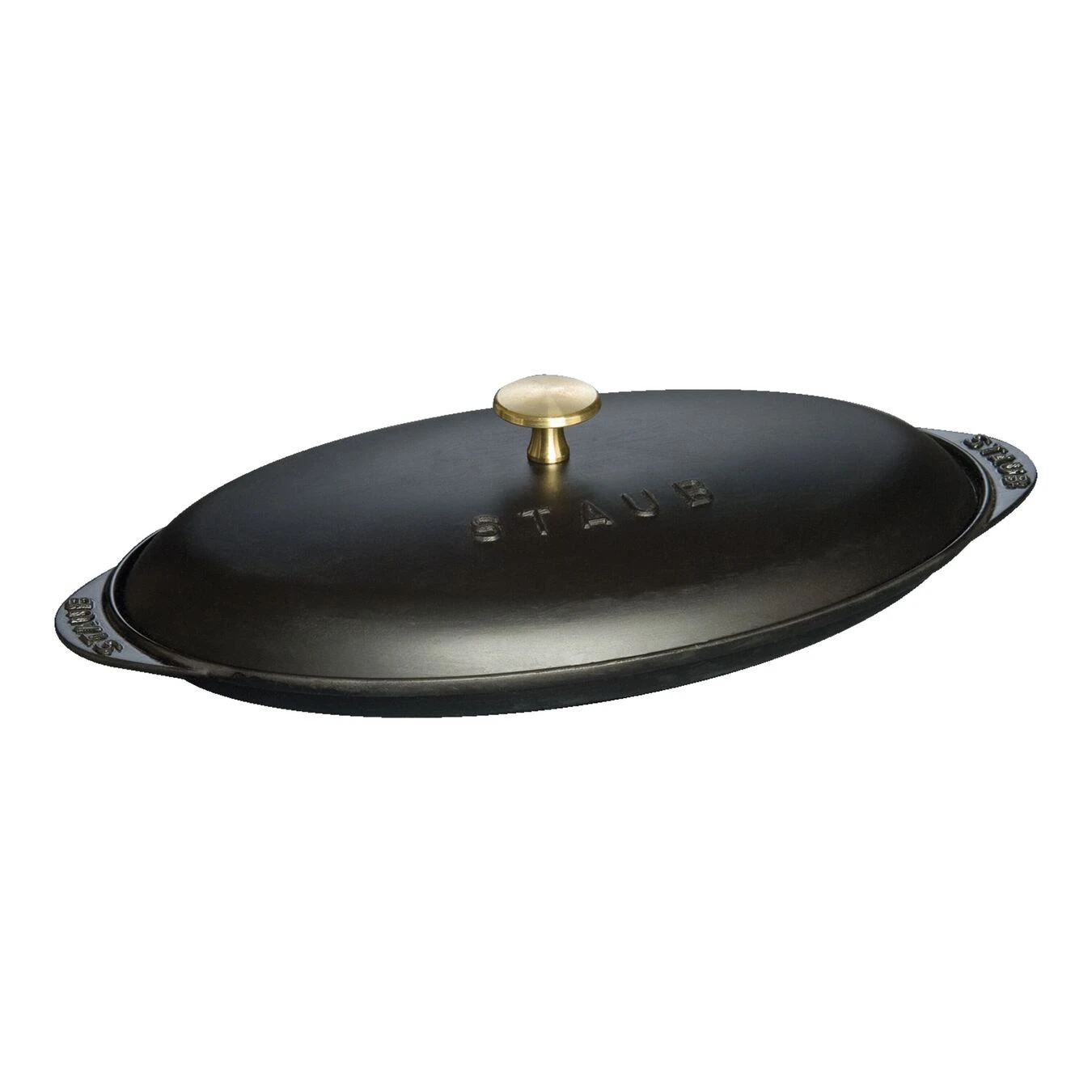 Staub Ovenschaal Met Deksel 31 Cm, Ovaal, Zwart