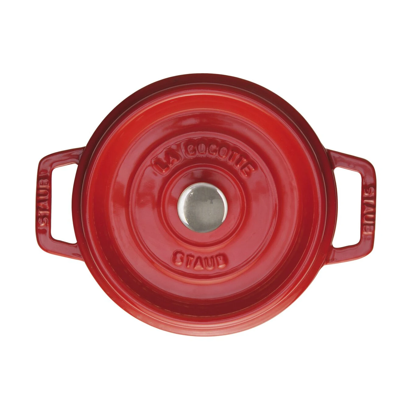 Staub Gietijzeren Braadpan 20 Cm / 2,2 L, Rond, Kersenrood