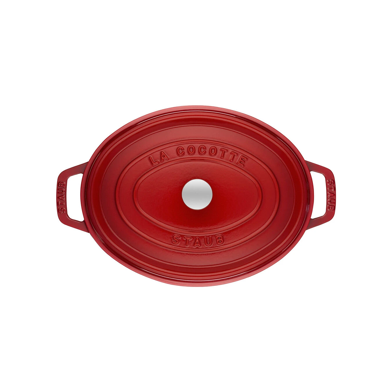 Staub Gietijzeren Braadpan 33 Cm / 6,75 L, Ovaal, Kersenrood 4 Staub Gietijzeren Braadpan 33 Cm / 6,75 L, Ovaal, Kersenrood - Afbeelding 2