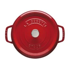 Staub Gietijzeren Braadpan 24 Cm / 3,8 L, Rond, Kersenrood -Keukenbenodigdheden 40509 835 0 3