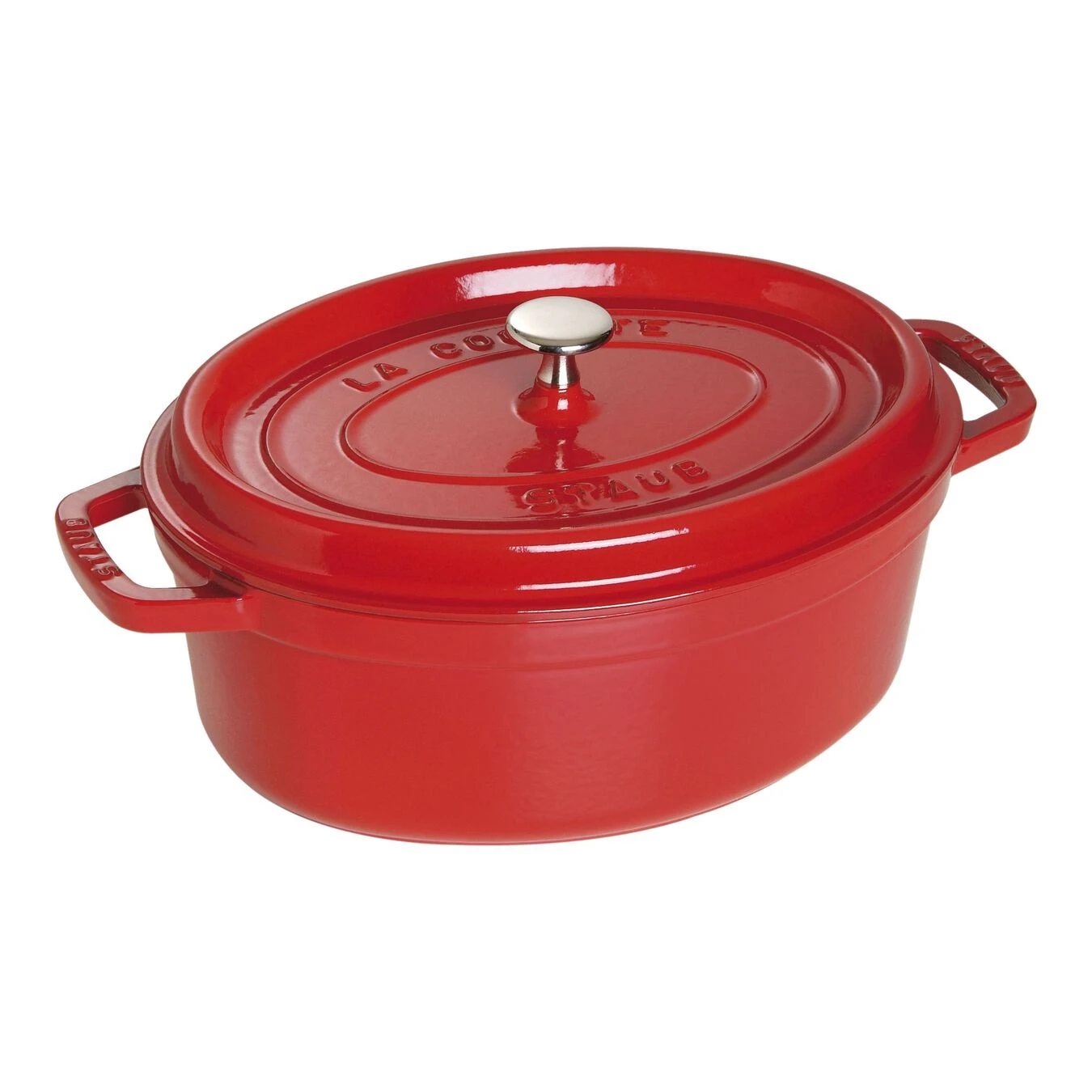 Staub Gietijzeren Braadpan 29 Cm / 4,25 L, Ovaal, Kersenrood 3 Staub Gietijzeren Braadpan 29 Cm / 4,25 L, Ovaal, Kersenrood
