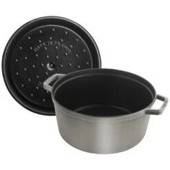 Staub Gietijzeren Braadpan 30 Cm / 8,4 L, Rond, Grafietgrijs 12 Staub Gietijzeren Braadpan 30 Cm / 8,4 L, Rond, Grafietgrijs -Keukenbenodigdheden 40509 862 0 000000883