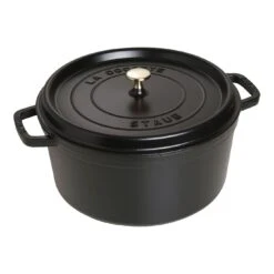 Staub Gietijzeren Braadpan 30 Cm / 8,4 L, Rond, Zwart