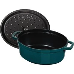 Staub Gietijzeren Braadpan 31 Cm / 5,5 L, Ovaal, La-mer -Keukenbenodigdheden 40510 598 0 5