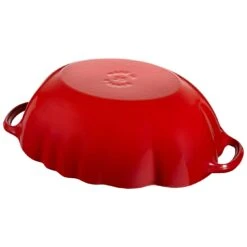 Staub Gietijzeren Braadpan 25 Cm / 3 L, Tomaat, Kersenrood -Keukenbenodigdheden 40511 774 0 3
