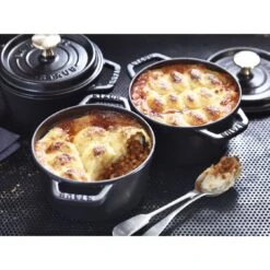 Staub Gietijzeren Braadpan 14 Cm / 800 Ml, Rond, Zwart -Keukenbenodigdheden 424420687